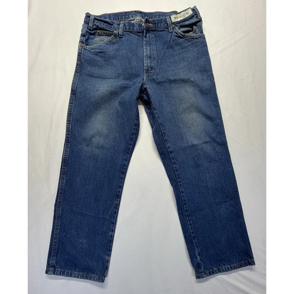 Dickies Mens 36x29.5 Blue Denim Jeans Relaxed Fit Straight Leg Workwear Pants